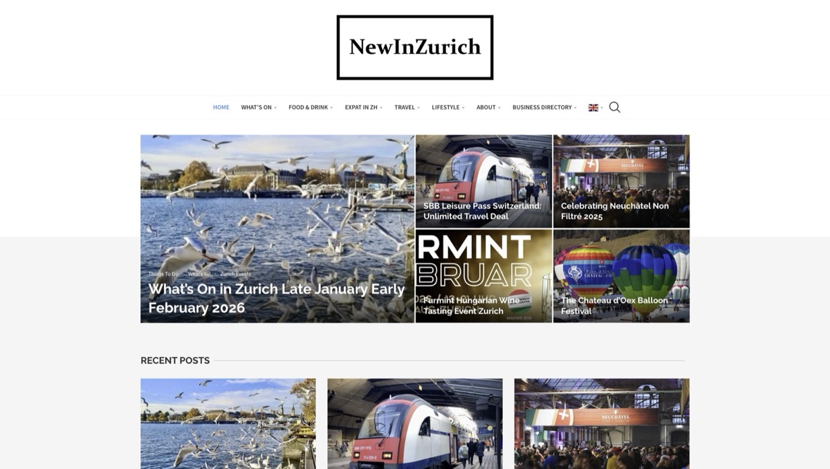 newinzurich.com website screenshot